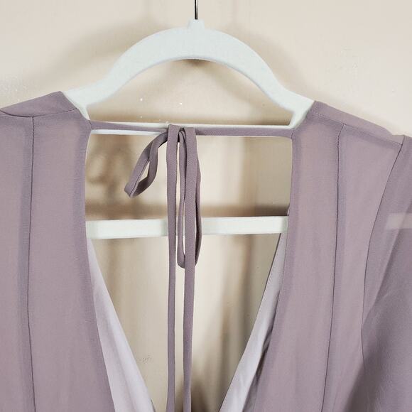 Show Me Your Mumu Faye Flutter Maxi Dress in Dune Chiffon Women's Size XL - Picture 9 of 12